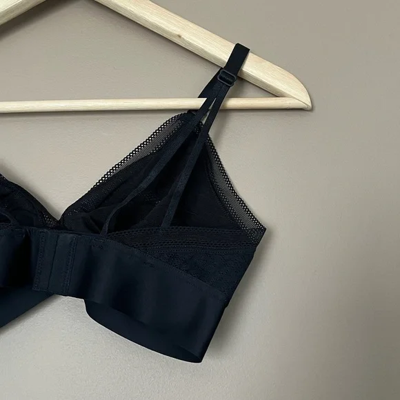 {Soma} Triangle Bralette with Lace in Black - Womens Large - NWT - Picture 8 of 13